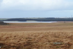 Crowdy Reservoir and the Dairy Crest Creamery near Davidstow Airfield